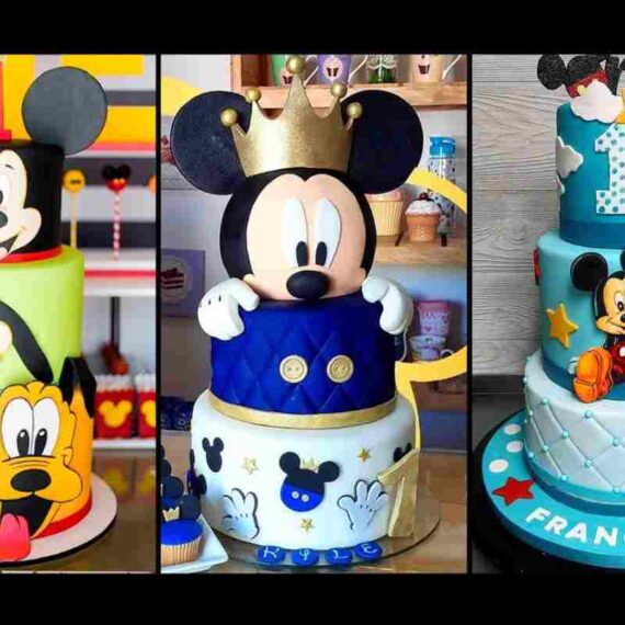 1st birthday baby boy mickey mouse cake