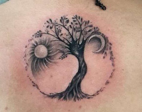 Feminine Unique Tree of Life Tattoo